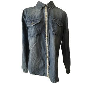 Chico’s button down denim shirt Size 1